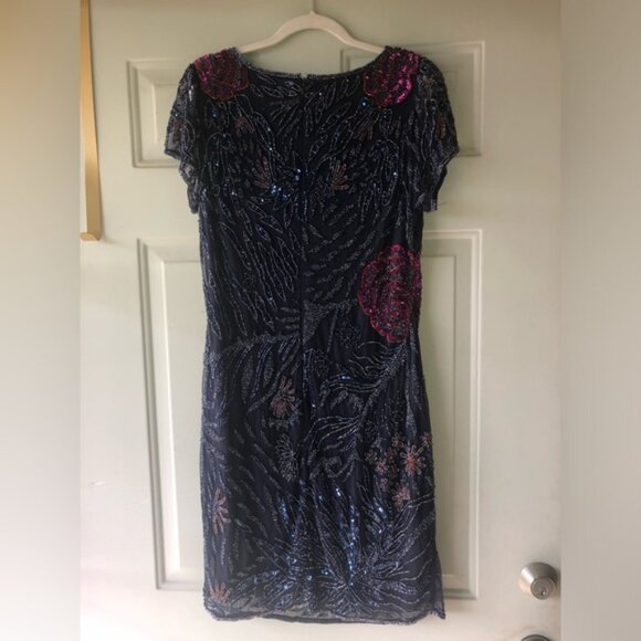 Pisarro Nights vintage 90’s rayon fully beaded dress size 12 - Picture 3 of 3